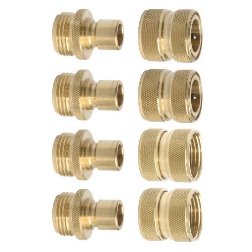 BC-8A Brass hose quick connect 4male+4female